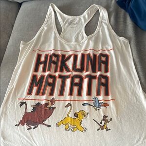 Disney White Relaxed Sleeveless Tank Top